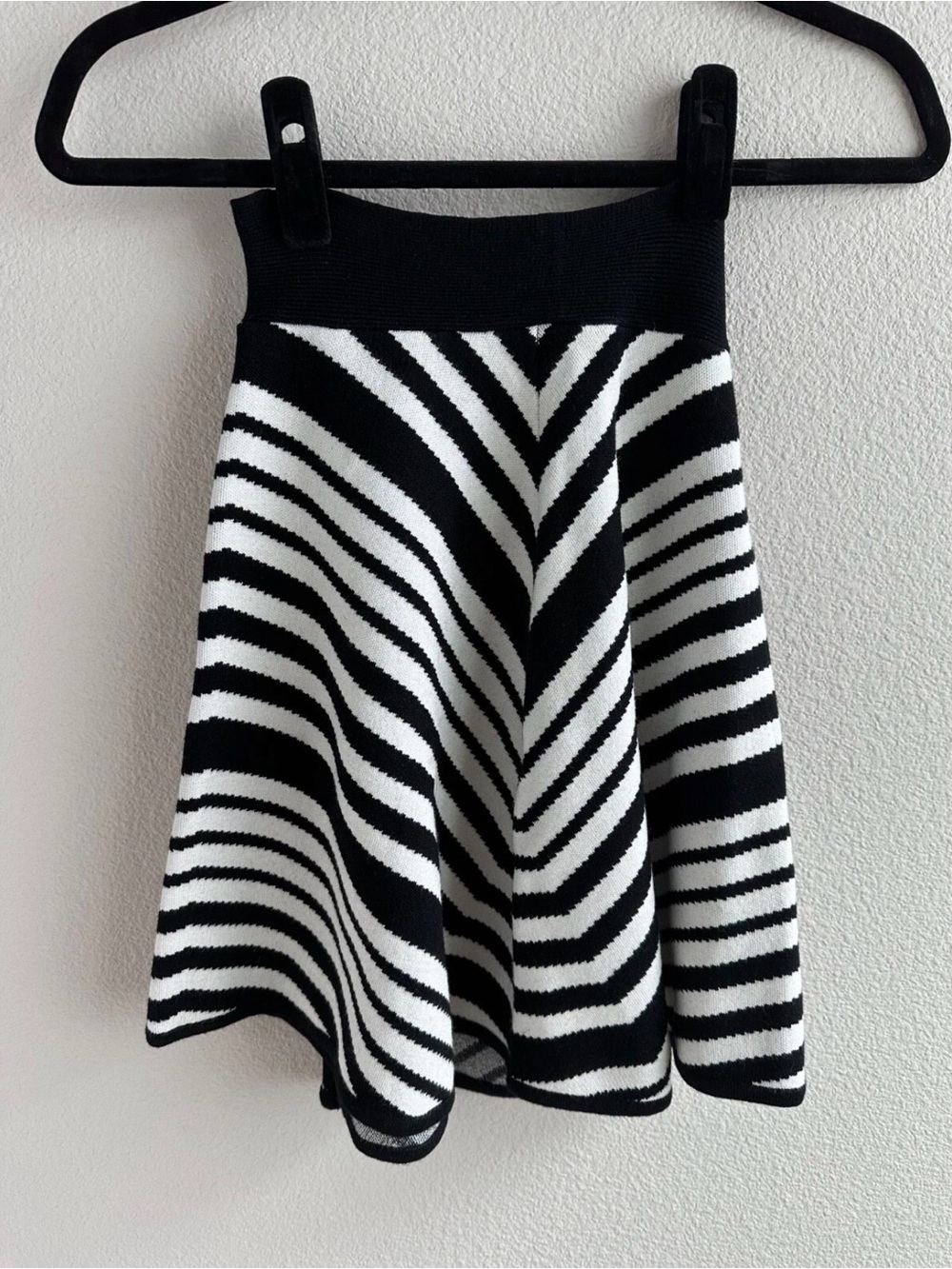 NWOT Bebe XS Knit Striped A-Line Skirt